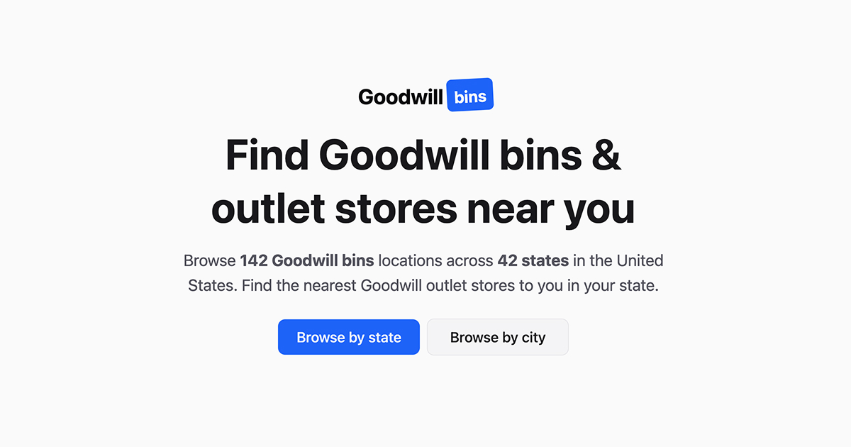 Goodwill Outlet Locations By State